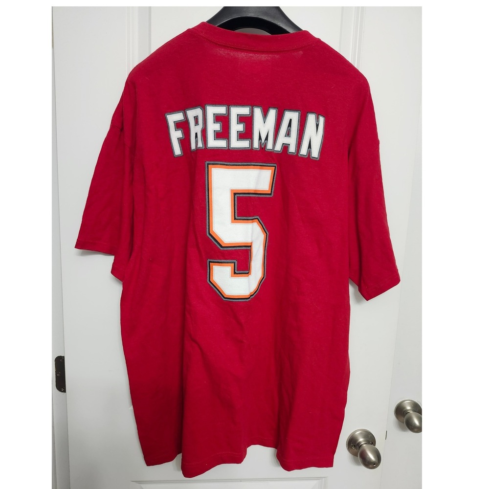 Tampa Bay Buccaneers NFL Team Apparel Josh Freeman 5 Red Jersey T-Shirt 2XL - Picture 7 of 7